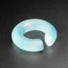 Aqua Cat's Eye Glass Ear Weight -Stretch It Body Jewellery Aqua Cats Eye Ear Weight
