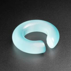 Aqua Cat's Eye Glass Ear Weight