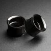 Black PVD Double Flare Screw Fit Tunnel (Internally Threaded) -Stretch It Body Jewellery Black PVD Screw Tunnel new