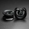 Snake Black PVD Saddle Plug Ear Weight -Stretch It Body Jewellery Black PVD Snake Weight