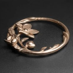 Blossom Flower Rose Gold PVD Hoop Magnetic Ear Weight