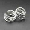 Double Looped 925 Silver Ear Cuff -Stretch It Body Jewellery Double Looped Silver Cuff