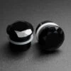 Faceted Black Obsidian Single Flare Convex Stone Plug -Stretch It Body Jewellery Faceted Black Obsidian Single Flare Plug