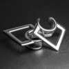 Geometric Diamond Hanger Surgical Steel Saddle Ear Weight 2 Geometric Diamond Hanger Surgical Steel Saddle Ear Weight -Stretch It Body Jewellery GeometricDiamondHangerSurgicalSteelSaddleEarWeight