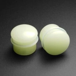 Glow In The Dark Glass Single Flare Convex Plug