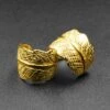 14k Gold Plated Leaf 925 Silver Ear Cuff