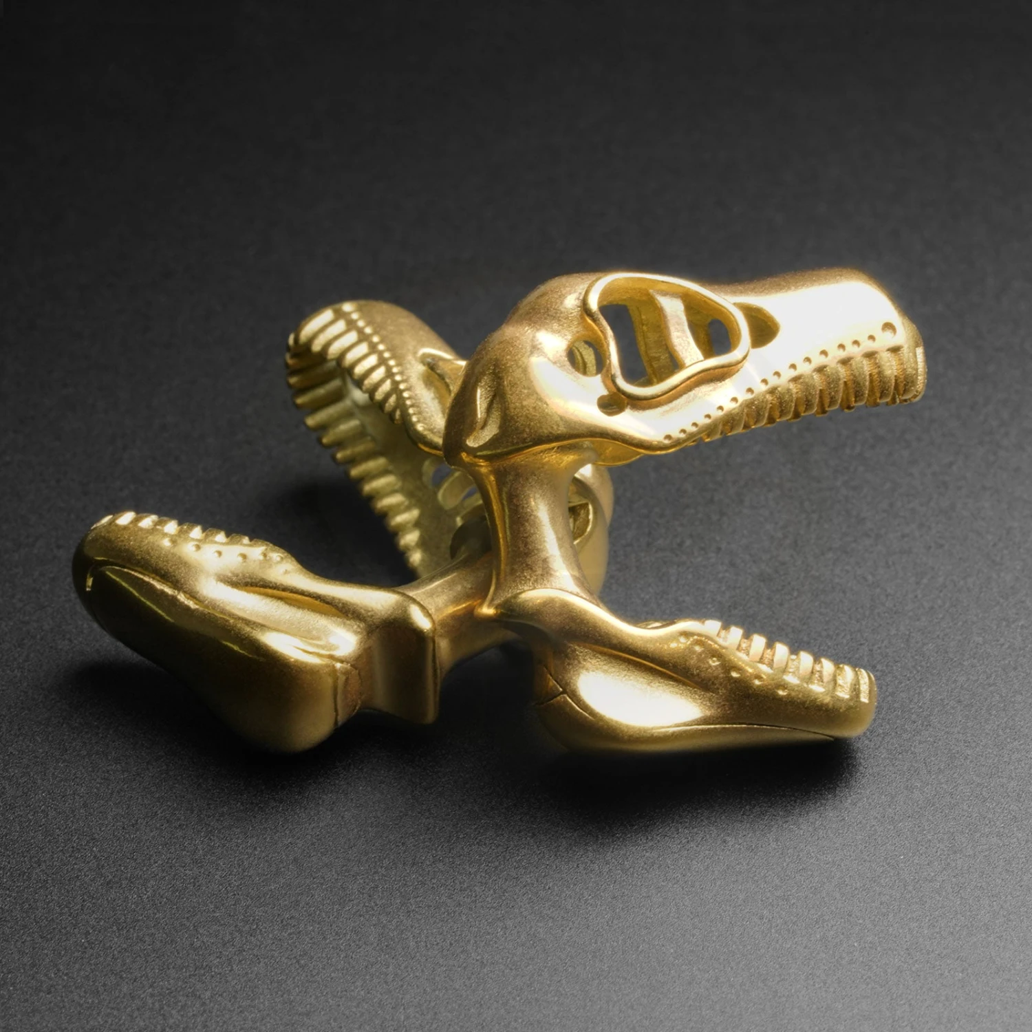 Gold PVD Dino Skull Ear Weight 3 Gold PVD Dino Skull Ear Weight