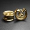 Snake Gold PVD Saddle Plug Ear Weight