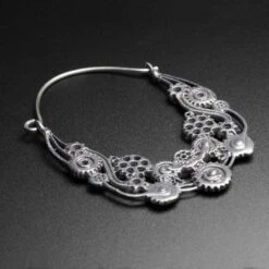 Steampunk Black Gunmetal Plug Hoops