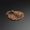 Tribal Flower Copper & Silver Plug Hoops 2 Tribal Flower Copper & Silver Plug Hoops -Stretch It Body Jewellery HOO COP 0005