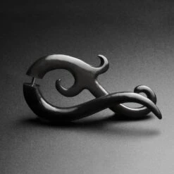 Horn Fake Gauge Floral Spiral