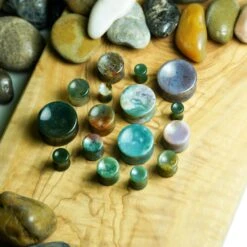 Indian Agate Double Flare Concave Stone Plug -Stretch It Body Jewellery Indian Agate Double flare stone plug groupshot c7f7a2ed 4762 47b7 ab27 1efb98be3ec5