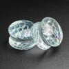 Iridescent Mermaid Scale Glass Double Flare Convex Plug