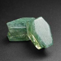 Moss Glass Double Flare Coffin Stone Plug