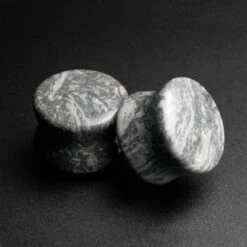 Picasso Jasper Double Flare Convex Stone Plug