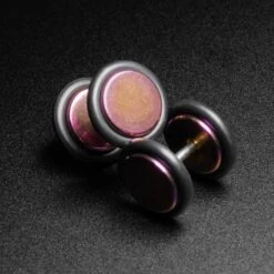 Purple PVD Fake Gauge Plug