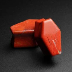 Red Jasper Double Flare Coffin Stone Plug
