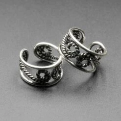 Rope Twist 925 Silver Ear Cuff