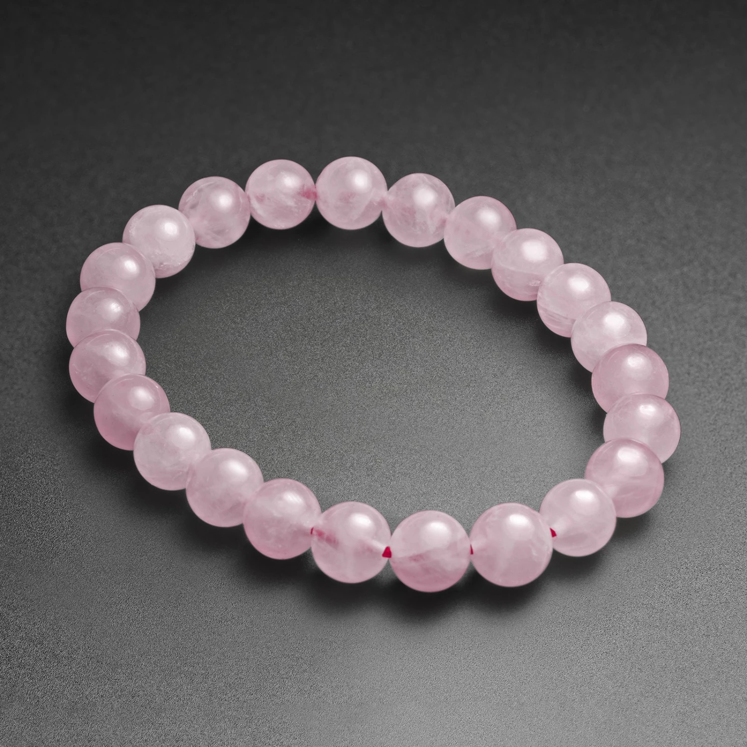 Rose Quartz Bead Stone Stretch Bracelet 3 Rose Quartz Bead Stone Stretch Bracelet