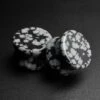 Snowflake Obsidian Double Flare Stone Plug