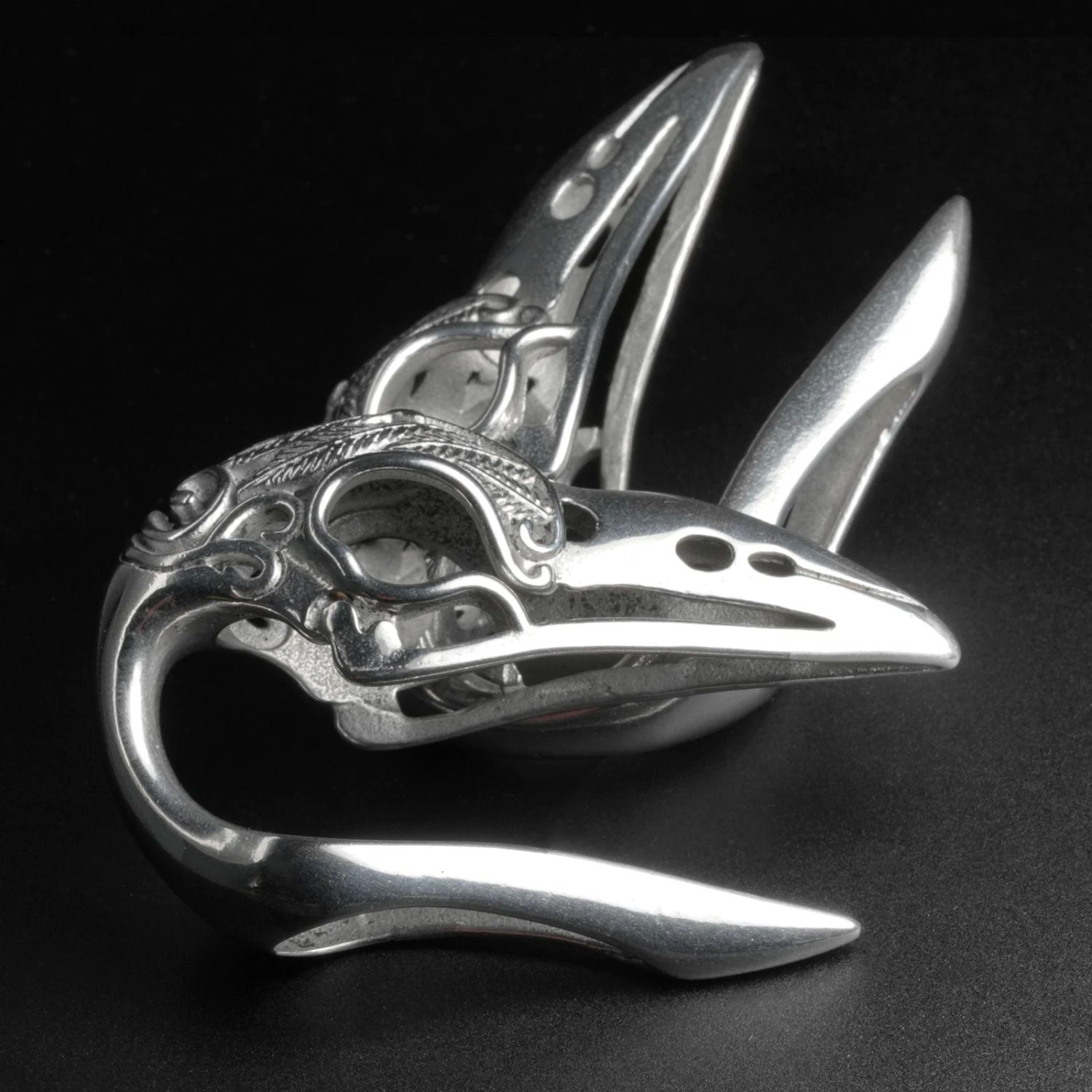 Regal Bird Skull Surgical Steel Ear Weight 3 Regal Bird Skull Surgical Steel Ear Weight