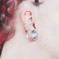 Surgical Steel Single Flare Dead Stretching Tunnel -Stretch It Body Jewellery Steel Dead Stretching Plugs Model 23