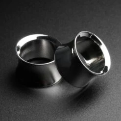 Surgical Steel Saddle Fit Double Flare Tunnel