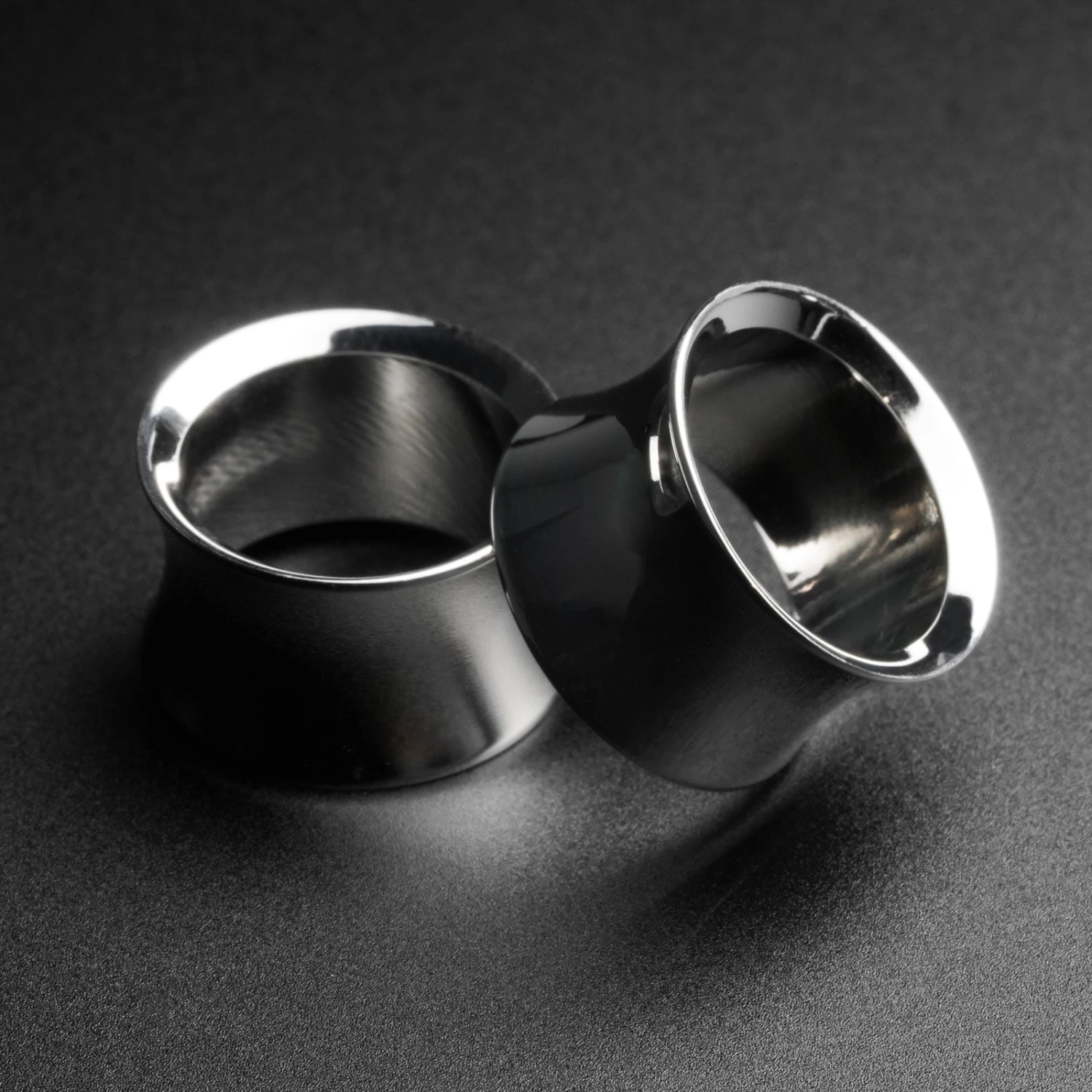 Surgical Steel Saddle Fit Double Flare Tunnel 3 Surgical Steel Saddle Fit Double Flare Tunnel