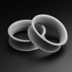 Flat Grey Silicone Double Flare Tunnel