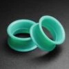 Turquoise Pearl Silicone Double Flare Tunnel -Stretch It Body Jewellery Turquoise Silicone Tunnel