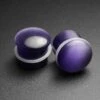 Violet Cat's Eye Glass Single Flare Convex Plug 1 Violet Cat's Eye Glass Single Flare Convex Plug -Stretch It Body Jewellery Violet Cats Eye Single Flare