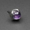 Three Prong Amethyst & Titanium Threadless Top 2 Three Prong Amethyst & Titanium Threadless Top -Stretch It Body Jewellery amethyst titanium threadless top