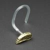 Angel Wing Brass & Bioplast Nose Stud (Nose Screw)