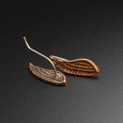 Angel Wing Copper & Silver Ear Climber
