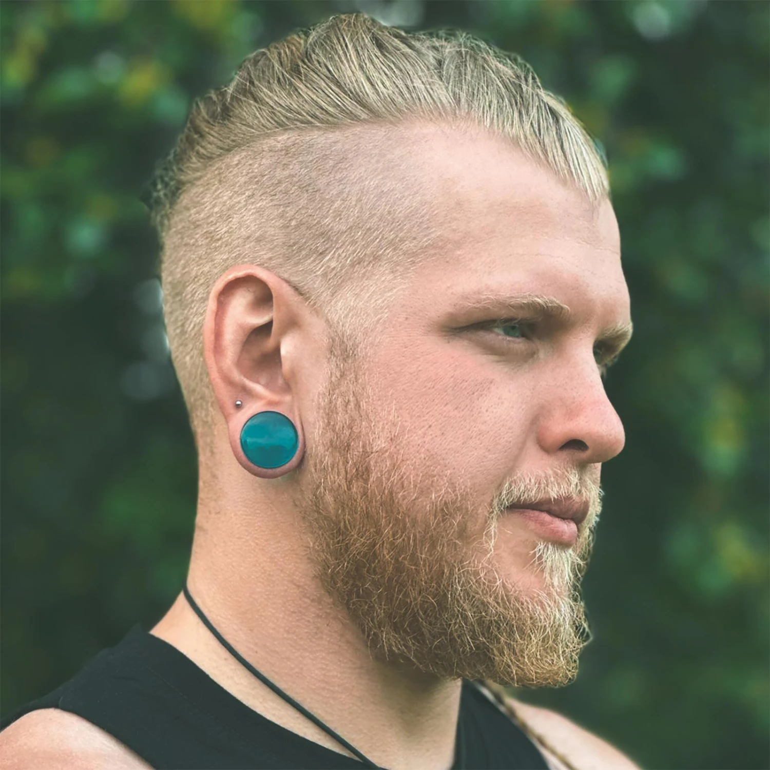 Aqua Glass Double Flare Convex Plug 4 Aqua Glass Double Flare Convex Plug - Image 2