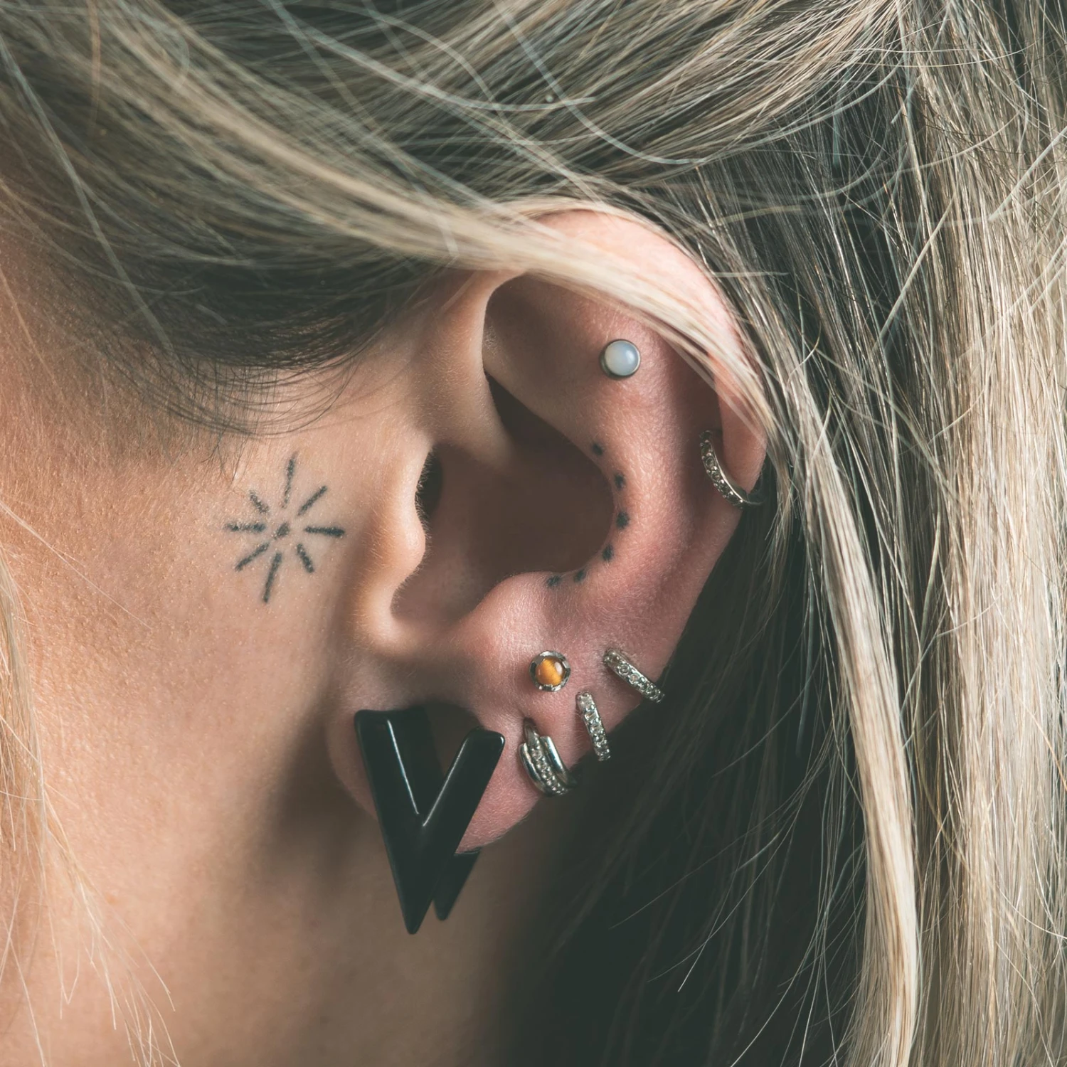 Arrowhead Black PVD Ear Weight 4 Arrowhead Black PVD Ear Weight - Image 2