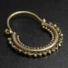 Beaded Regal Brass Plug Hoops 2 Beaded Regal Brass Plug Hoops -Stretch It Body Jewellery beaded regal brass plug hoops