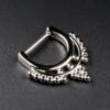 Bejewelled White Gold Plated Brass & Titanium Septum Clicker -Stretch It Body Jewellery bejewelled white gold plated brass 26 titanium septum clicker