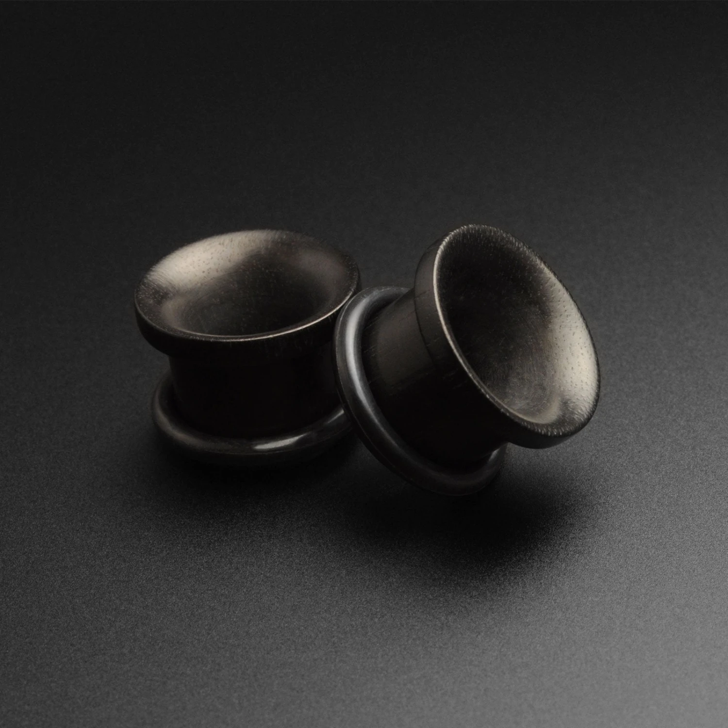 Black Areng Wood Single Flare Concave Tunnel 3 Black Areng Wood Single Flare Concave Tunnel