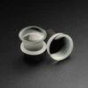 Black Backed Glass Single Flare Convex Plug -Stretch It Body Jewellery black blacked glass single flare plugs