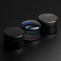 Black Glass Double Flare Plug Bundle