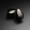 Black Glass Double Flare Teardrop Plug 2 Black Glass Double Flare Teardrop Plug -Stretch It Body Jewellery black glass teardrops