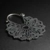 Mandala Black Gunmetal Mini Plug Hoops -Stretch It Body Jewellery black mandala plug hoops