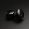 Black Onyx Double Flare Convex Stone Plug 2 Black Onyx Double Flare Convex Stone Plug -Stretch It Body Jewellery black onyx double flare convex stone plug