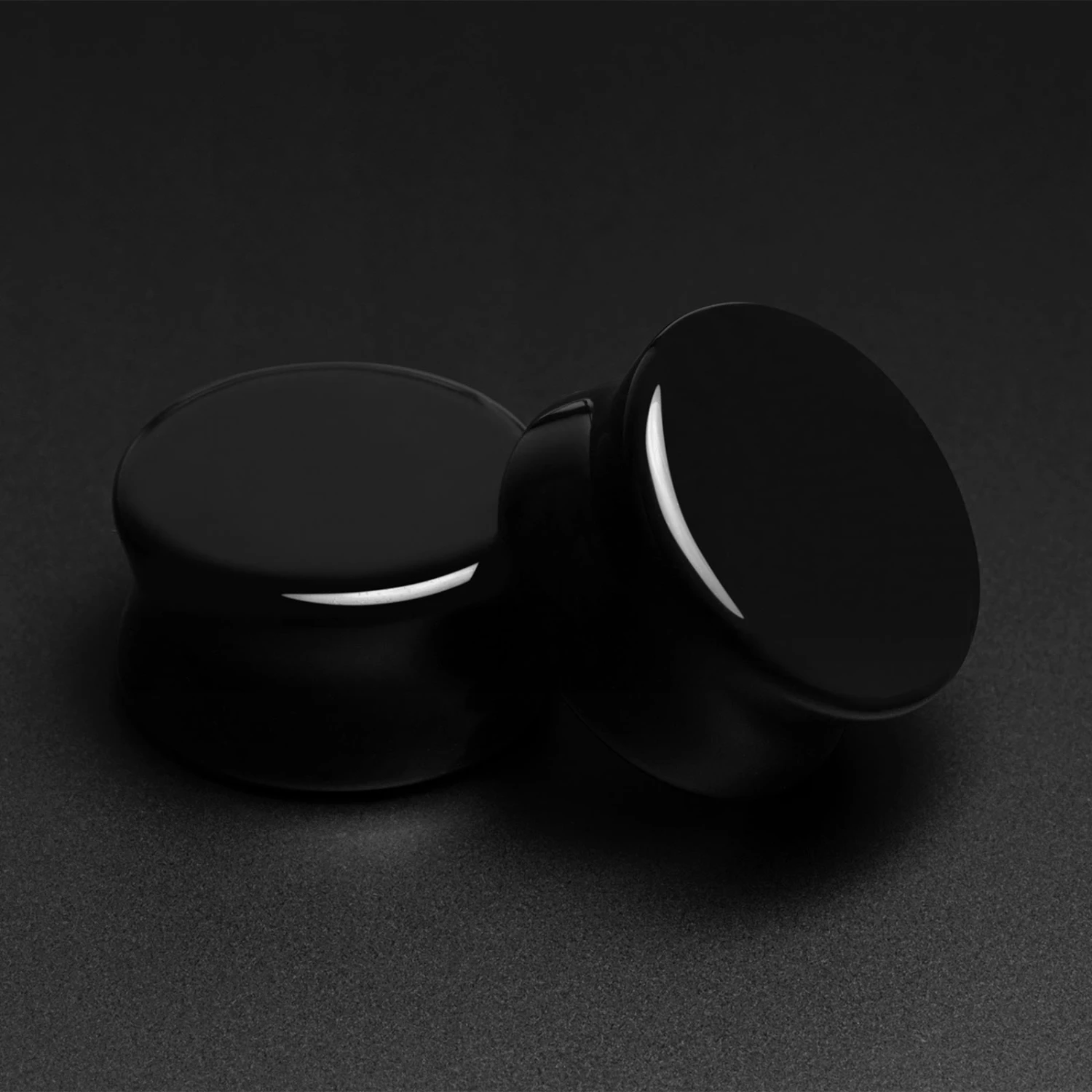 Black Onyx Double Flare Stone Plug 3 Black Onyx Double Flare Stone Plug