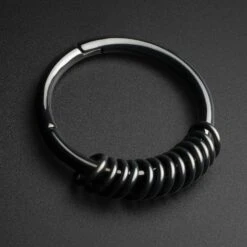Black PVD Magnetic Multi Hoop Ear Weight