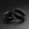 Black Silicone Double Flare Tunnel -Stretch It Body Jewellery black thin silicone tunnel