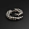 Black & White Checked Acrylic Fake Gauge Spiral -Stretch It Body Jewellery black white checked acrylic fake gauge spiral