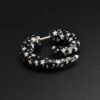 Black & White Stars Acrylic Fake Gauge Spiral -Stretch It Body Jewellery black white stars acrylic fake gauge spiral