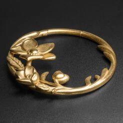 Blossom Flower Gold PVD Hoop Magnetic Ear Weight